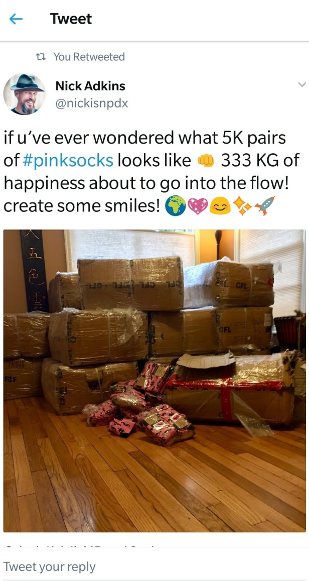 Pink Socks: lots of them!